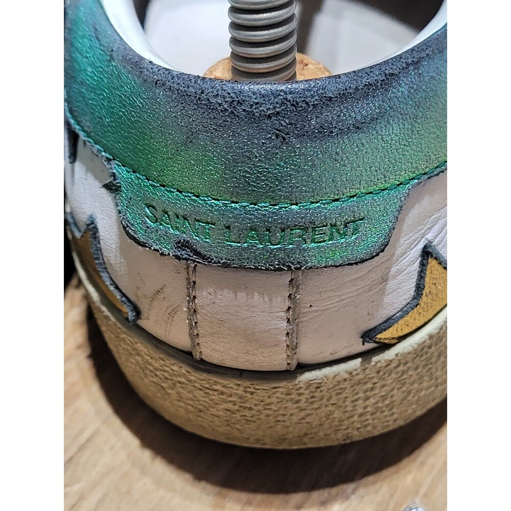 Saint Laurent Court Classic SL-06 Metallic California Low Multi Stars Women 37 - Picture 9 of 14
